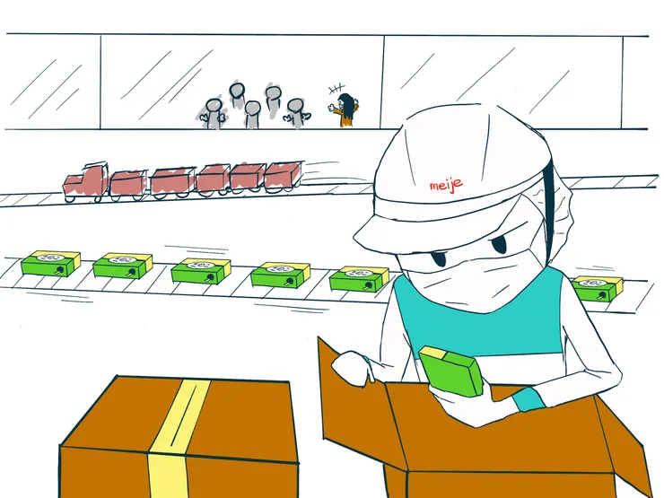 製作好的きのこ,則會被送到包裝產線上,裝進各式各樣的外包裝中。