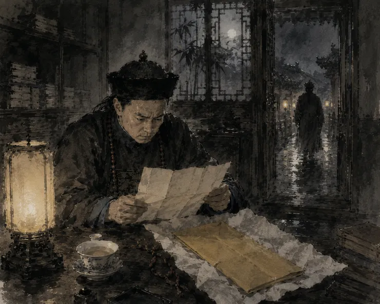 王成越看越是心驚，分明天氣尚寒，手上、額頭上竟都微微沁出汗來。圖片作者：ChatGPT