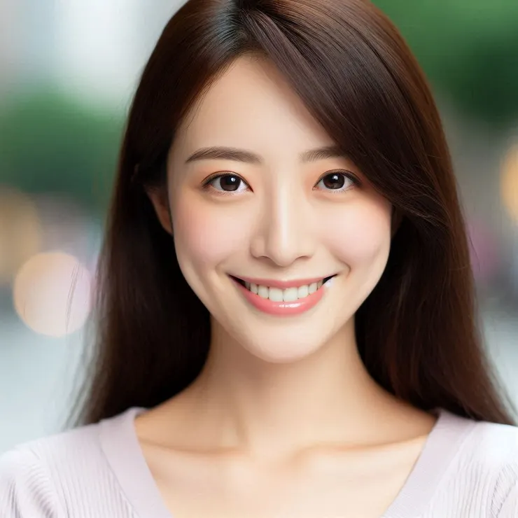 AI示意圖:露出燦爛笑容的女子