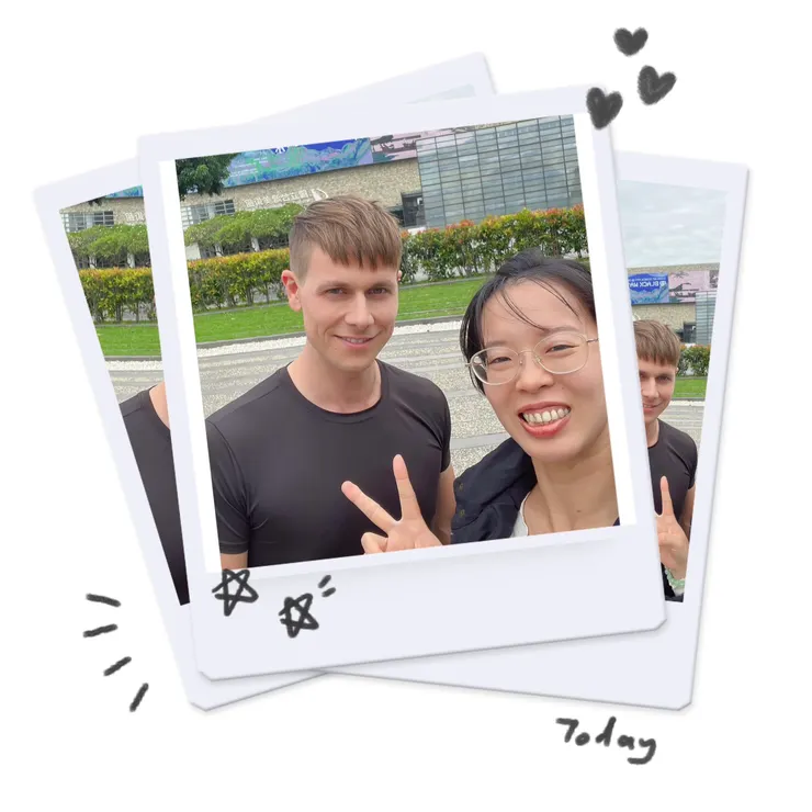 離別前與菲力的合照