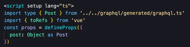 object as Post...總算解決型別定義問題