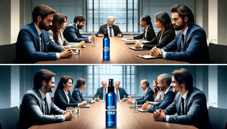 使用好人緣噴霧的氣氛前後對比圖