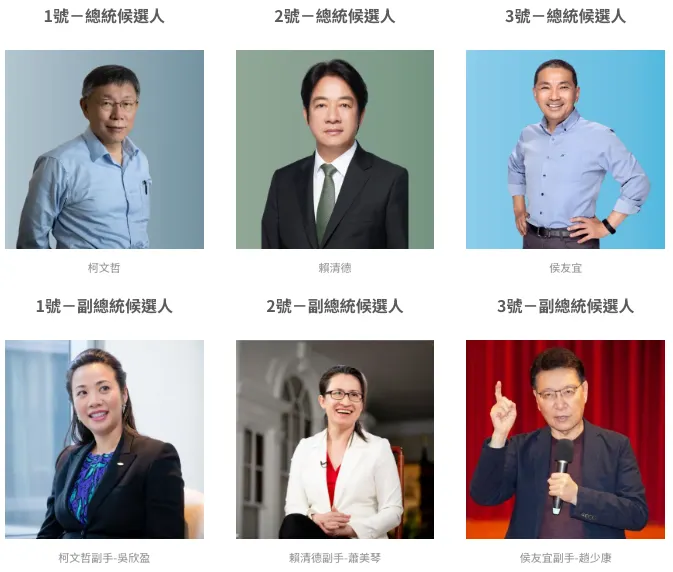 2024總統候選人號碼