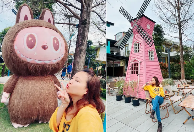 宜蘭新景點2026│巨型Labubu拉布布空降宜蘭梅花湖【大魔遇見熊】