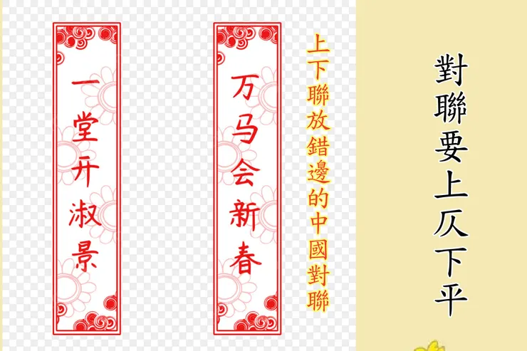 中國放錯邊的對聯