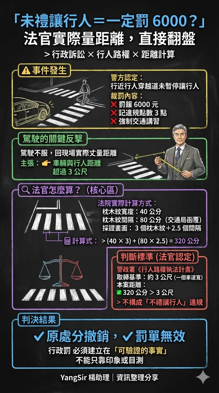 法院如何看未禮讓行人