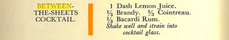 Between the sheet- 1930 The savoy cocktail book