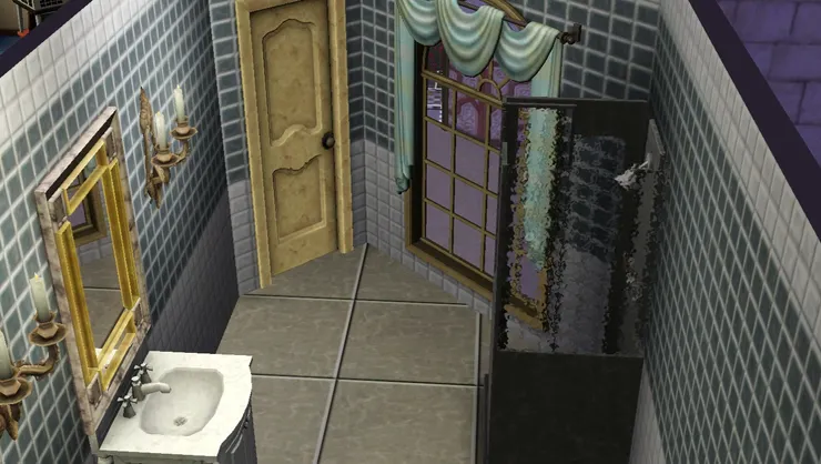 洗手間也是三尖八角的。