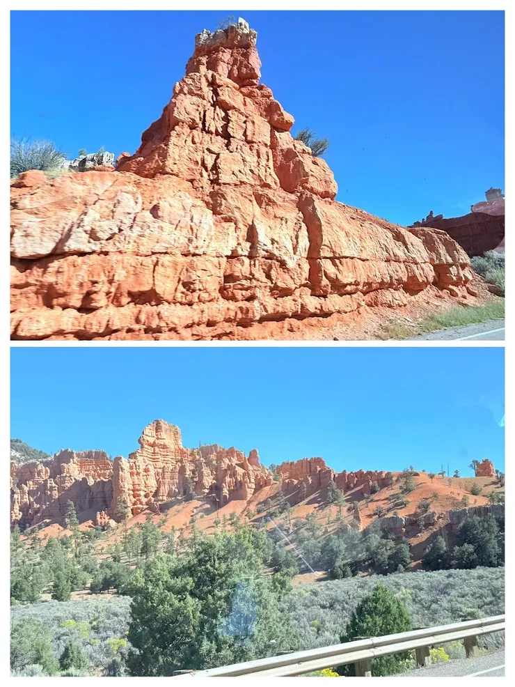進入布萊斯地區路旁開始出現砂岩石柱景觀