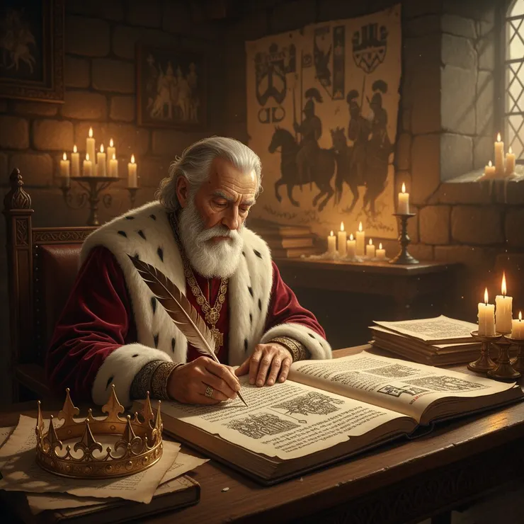 AI示意圖：撰寫了軍事回憶錄《編年史》(來源：AI生成圖)