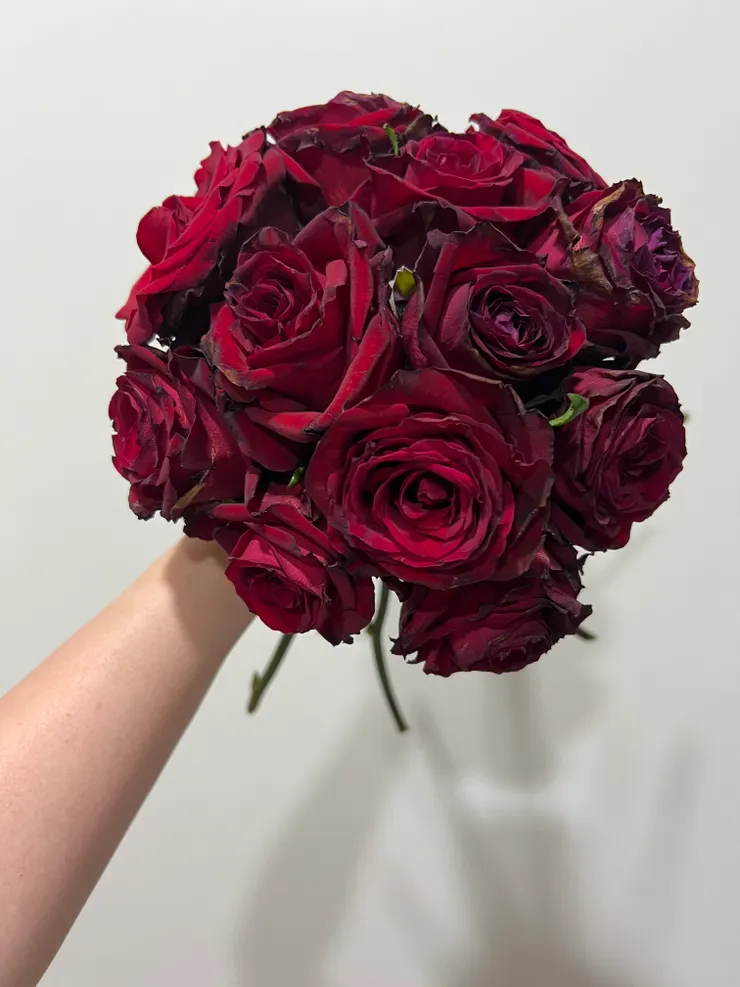 也就是將背面轉至正面，補兩朵補齊