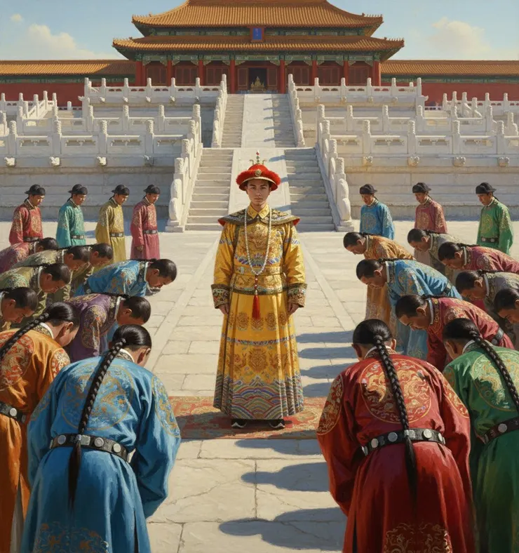 示意圖：乾隆帝初登基(來源：AI生成圖)