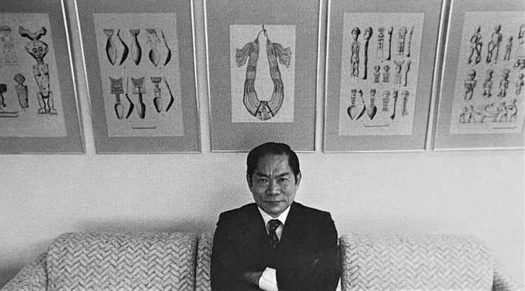 1981年於文建會辦公室（圖片翻攝自《澄懷觀道》）