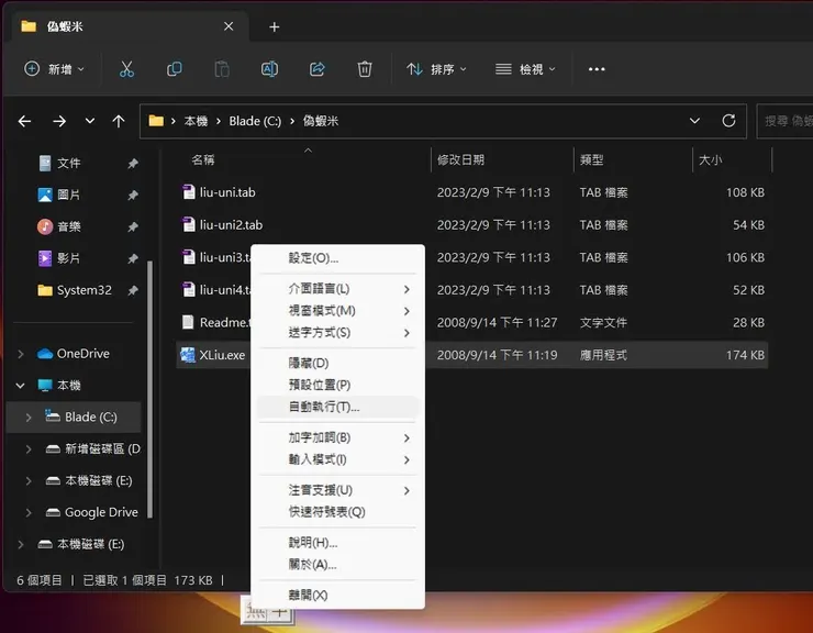 選擇「自動執行」