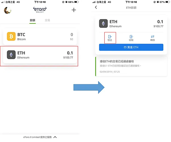 eToro Wallet feat. ACE 王牌交易所 轉出教學