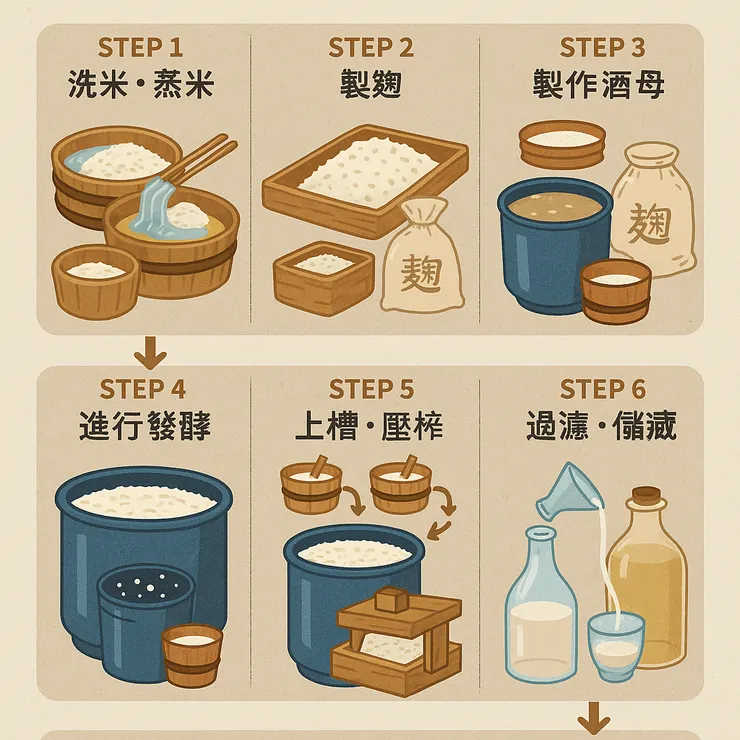 🍶 清酒的釀造過程