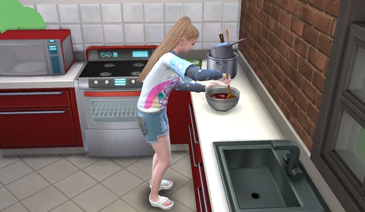 桑雅在快樂的做菜 XD