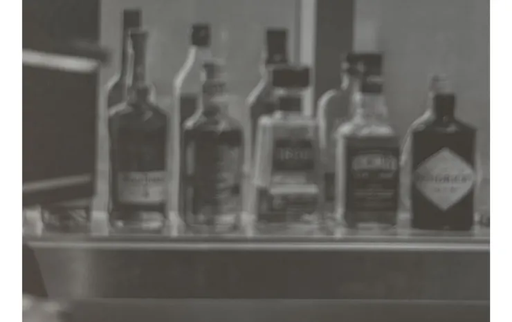 排放整齊的酒們（截自《做書的人》）