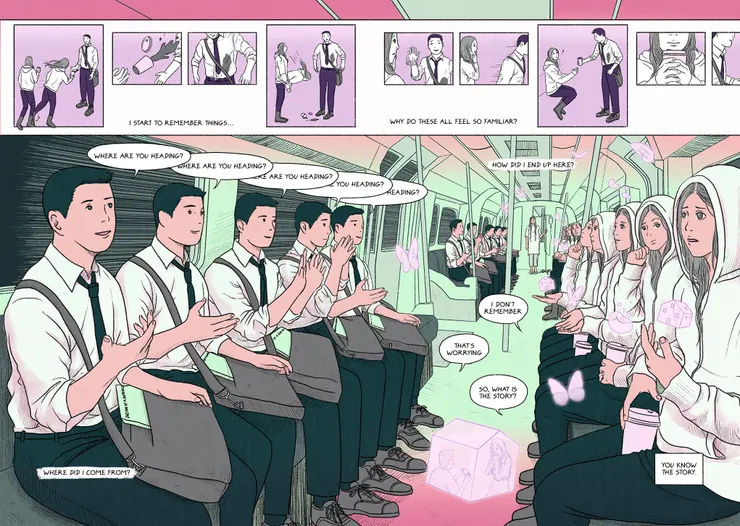 〈The Guessing Game〉以現實與記憶交織出一段神秘旅程，收錄在漫畫合輯《Catalyst》。