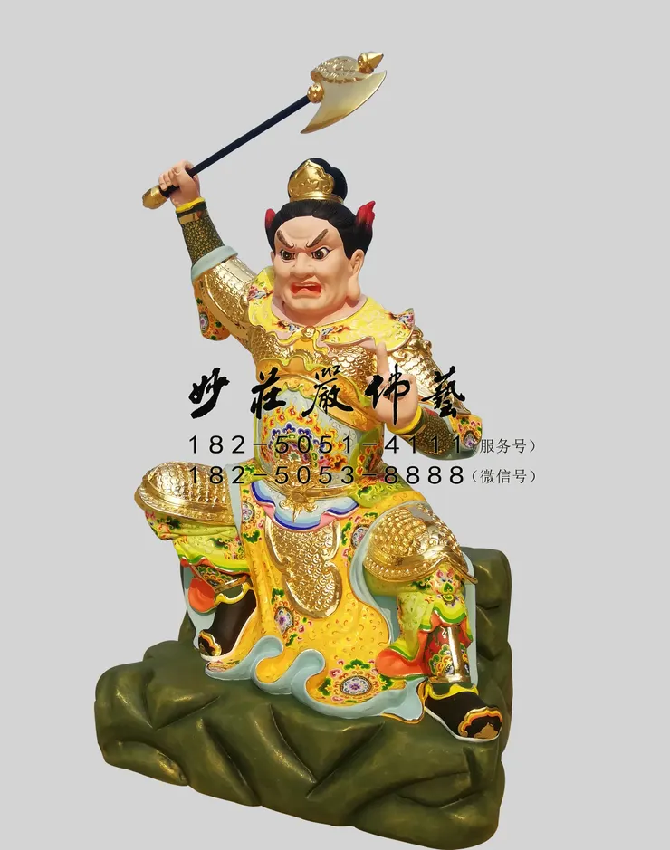 監齋菩薩彩繪神像右側照