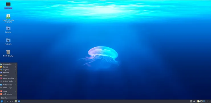 LXqt桌面環境，Lubuntu系統預設桌面