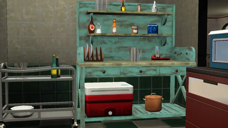 其實這個廚房以綠色為主。