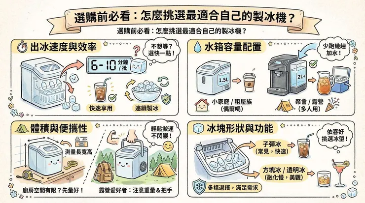 選購前必看：怎麼挑選最適合自己的製冰機？