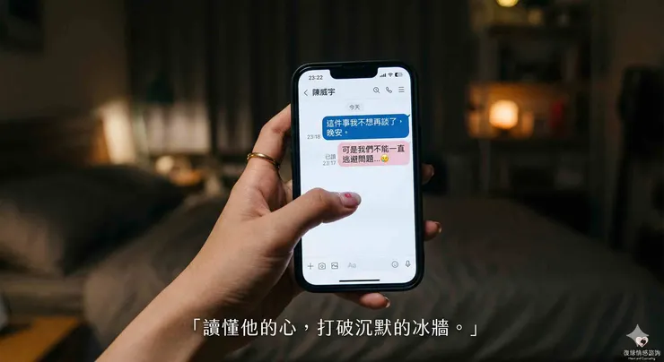分手後面對封鎖與冷淡,復緣提供客製化挽回策略諮詢。