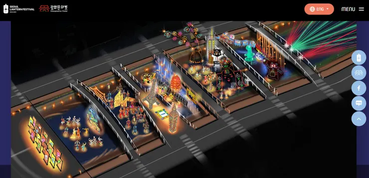 清溪川燈會展區分布圖，取自：活動官網