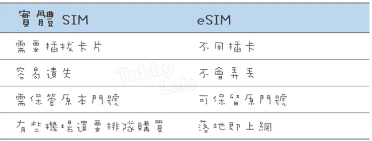 實體SIM vs eSIM
