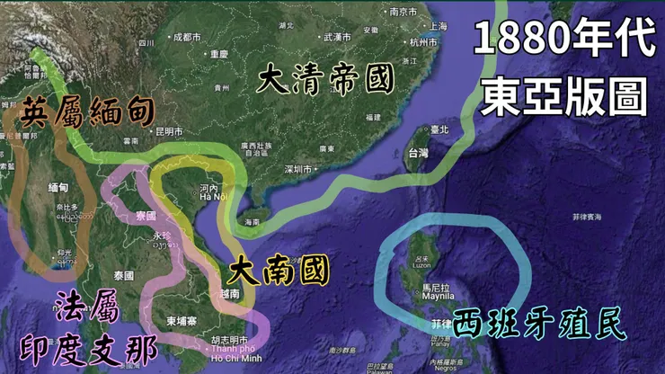 1880年代東亞海域版圖