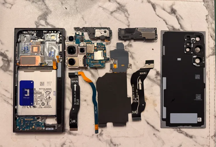 三星s24 ultra換螢幕拆解過程