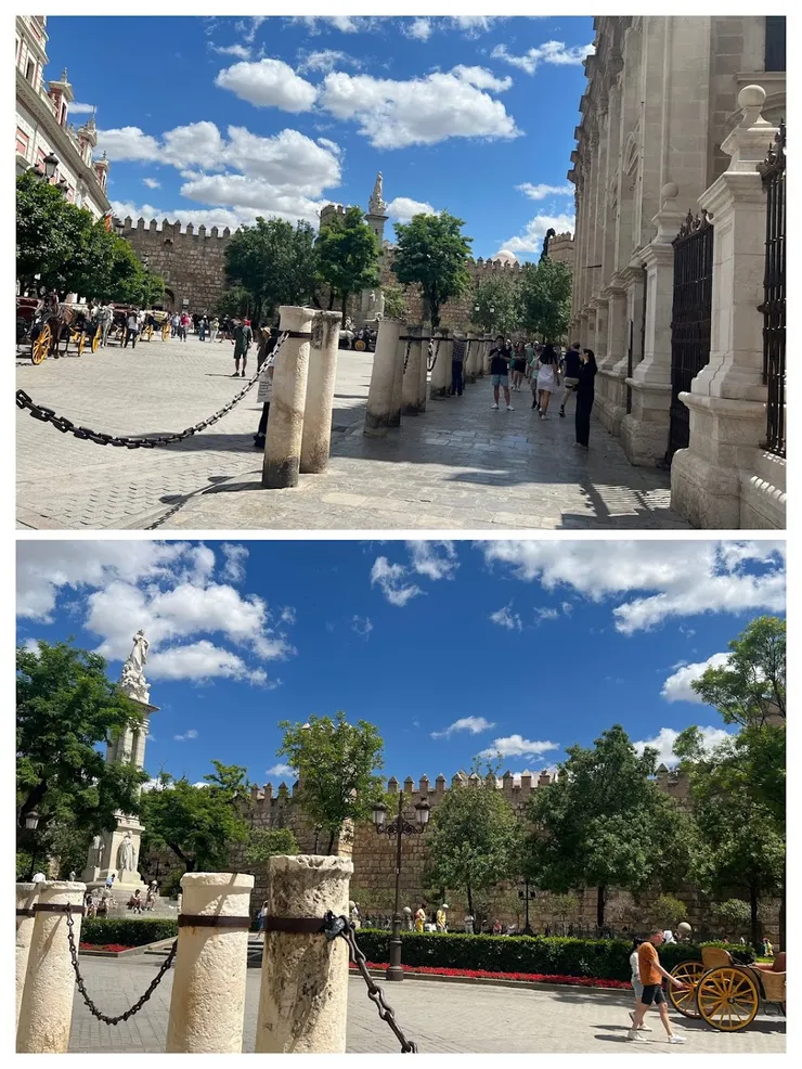 勝利廣場紀念碑，頂部是凱旋聖母與孩子的雕像。