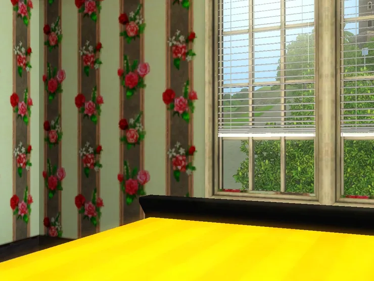 最近換上了黃色的被套，跟壁紙很配。