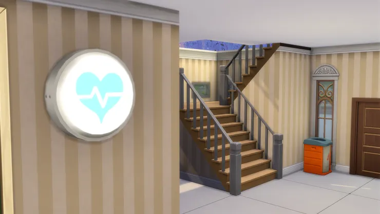 誰都知道醫療室在哪,門口有個這麼顯眼的燈箱。