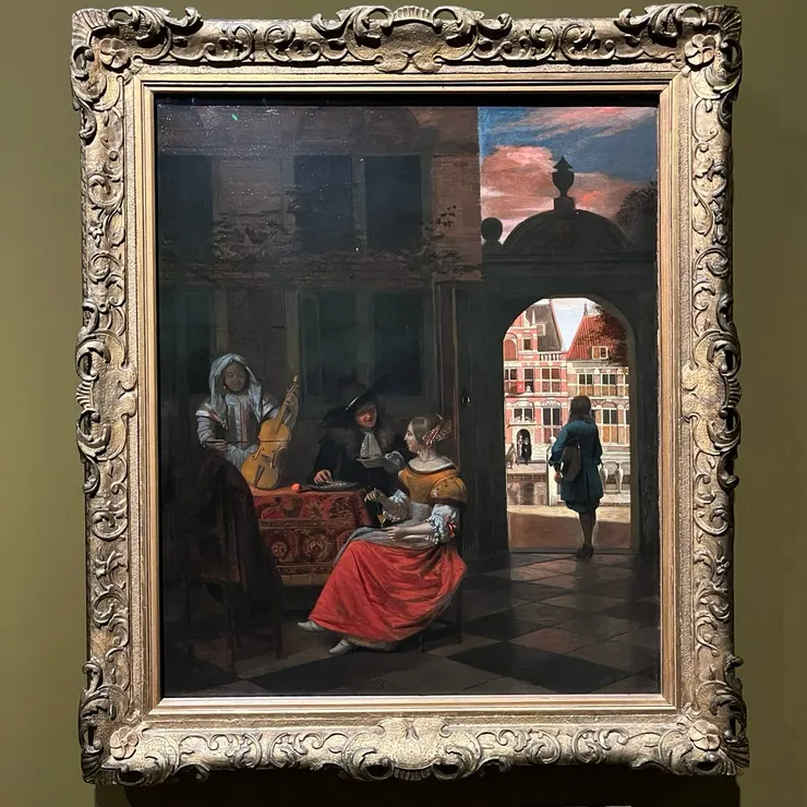 彼得・德・霍赫《庭院裡的音樂會》,1677