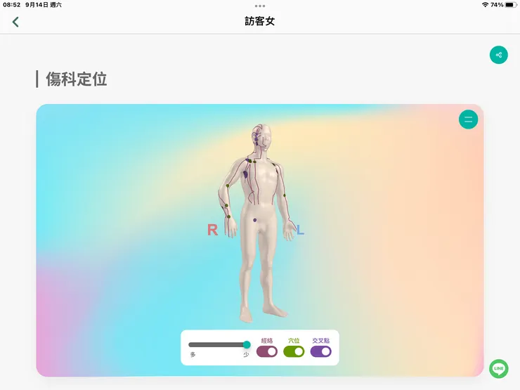 圖一:平衡整復後頭部堵塞還存在