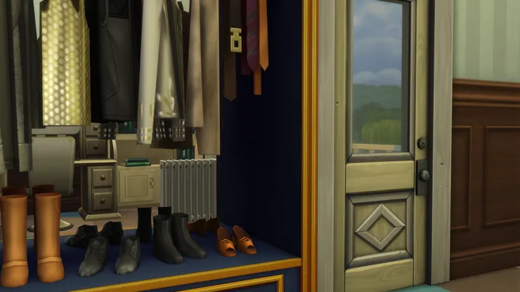 不知為何把鞋放進衣櫃裏...？