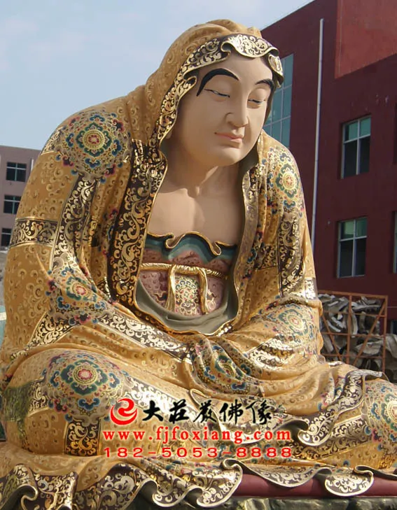 伐那婆斯尊者彩繪佛像左側照