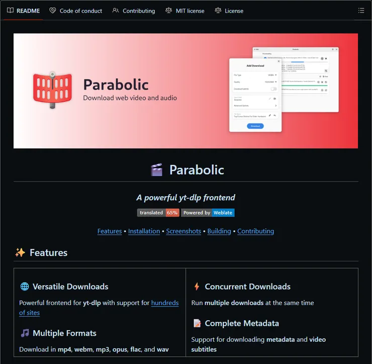 Nick Logozzo 開源的 Parabolic