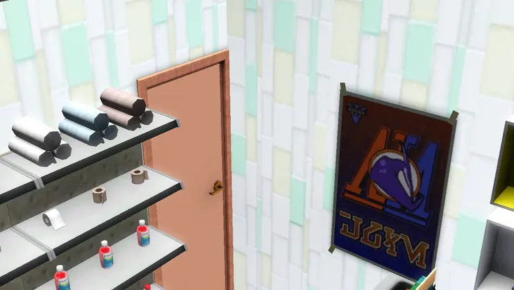 我持意設計在不起眼的地方，顏色也不突出，因為這裏是員工專用。