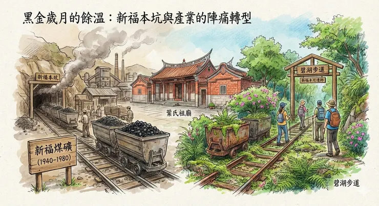 碧湖步道與新福本坑遺跡