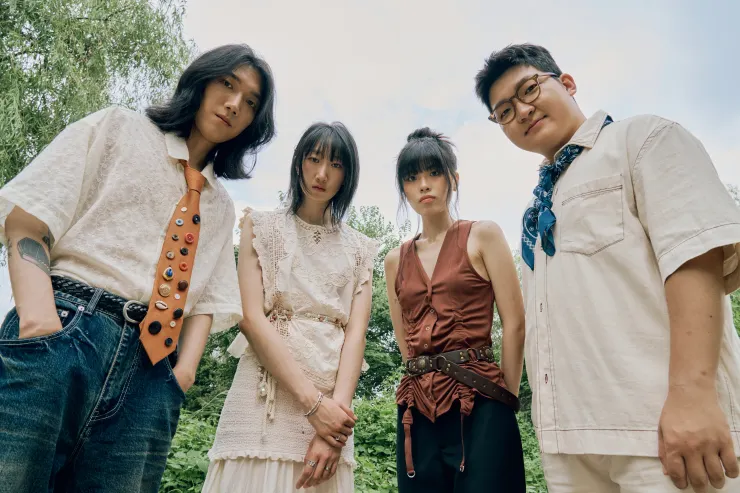 韓國樂團 Ghost Bookstore 幽靈書店，由成員 Ymir Kim、DD、Sue Kim、Daniel Kang 所組成。photo source：浮現音樂