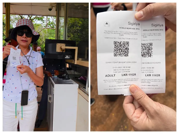 獅子岩進場門票， 票價11628盧比將近台幣1200元。