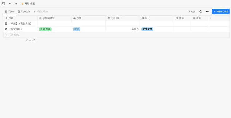 上完標籤就可以方便在卡片盒中管理