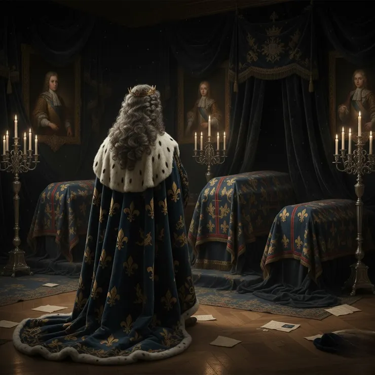 AI示意圖：路易十四的合法繼承人竟是他5歲曾孫（後來的路易十五）(來源：AI生成圖)