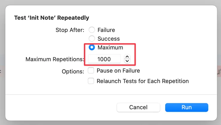 選 Maximum，並輸入一個較大的數字，再按 Run