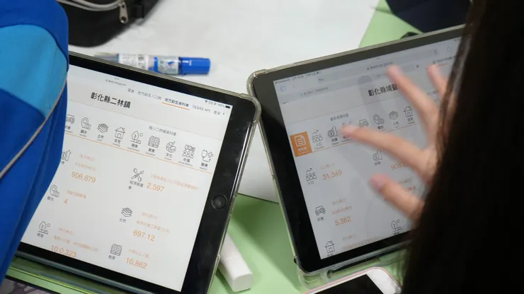 藉由地方創生資料庫（TESAS），學生得以初步認識各鄉鎮市區的人口概況。