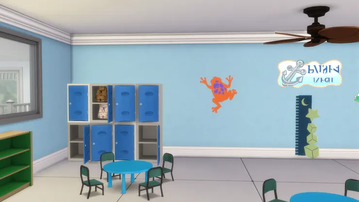 低級生用的儲物櫃比較矮和細小，方便他們拿取。