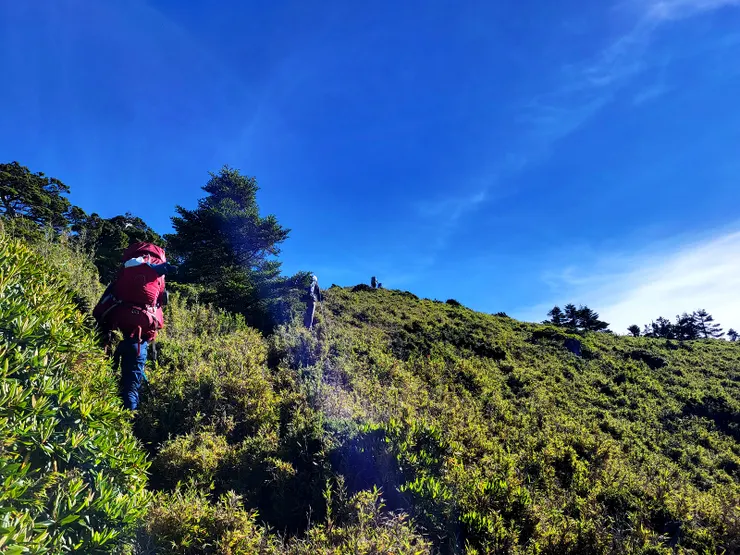 ▲奇峻山營地回望大雪山
